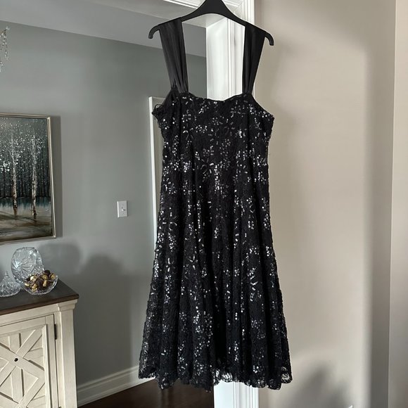 Jaques Vert Sequin Black Dress (Size 16) - Picture 2 of 16